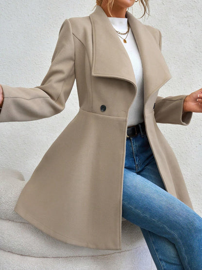 Chiquease Waterfall Collar Double Button Overcoat