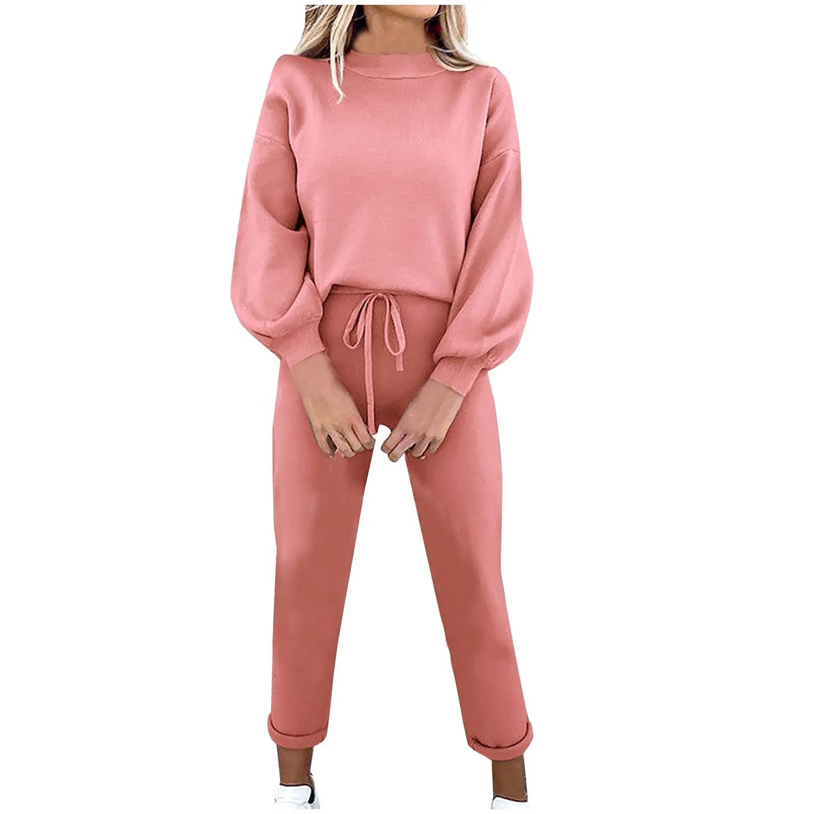 Women'S 2 Piece Outfits Long Sleeve Pullover Sweatshirt Jogger Pants Sweatsuit Lounge Sets Fall Outfits for Women 2024
